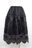 画像2: GRAMM / スカラップレース風刺繍スカート  黒 I-25-12-06-104-HN-SK-SA-ZI (2)