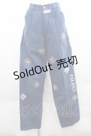 画像: PINK HOUSE / うさぎワッペンパンツ L ネイビー I-25-12-06-121-LO-PA-SA-ZI