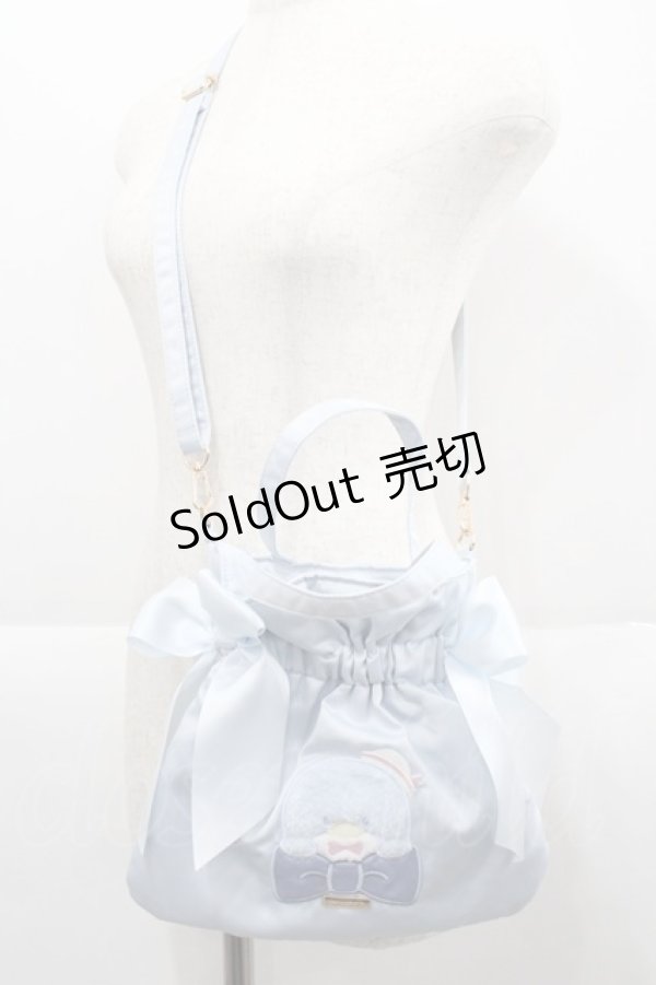 画像2: Maison de FLEUR / タキシードサム ダブルリボン2Ｗayトート  サックス I-25-12-06-124-LO-BG-SA-ZI (2)