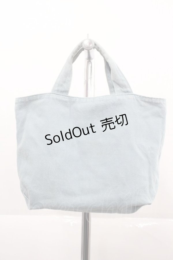 画像5: PINK HOUSE / クマワッペンリバーシブルミニバッグ  サックス I-25-12-06-125-LO-BG-SA-ZI (5)