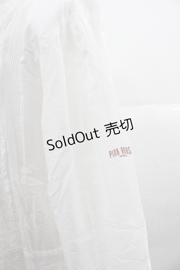 画像3: PINK HOUSE / ピコフリルオーバーブラウス  ホワイト I-25-12-06-014-LO-BL-SA-ZI (3)