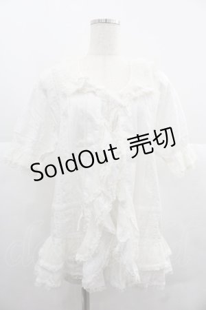 画像: PINK HOUSE / チュールレースオーバーブラウス  ホワイト I-25-12-06-015-LO-BL-SA-ZI