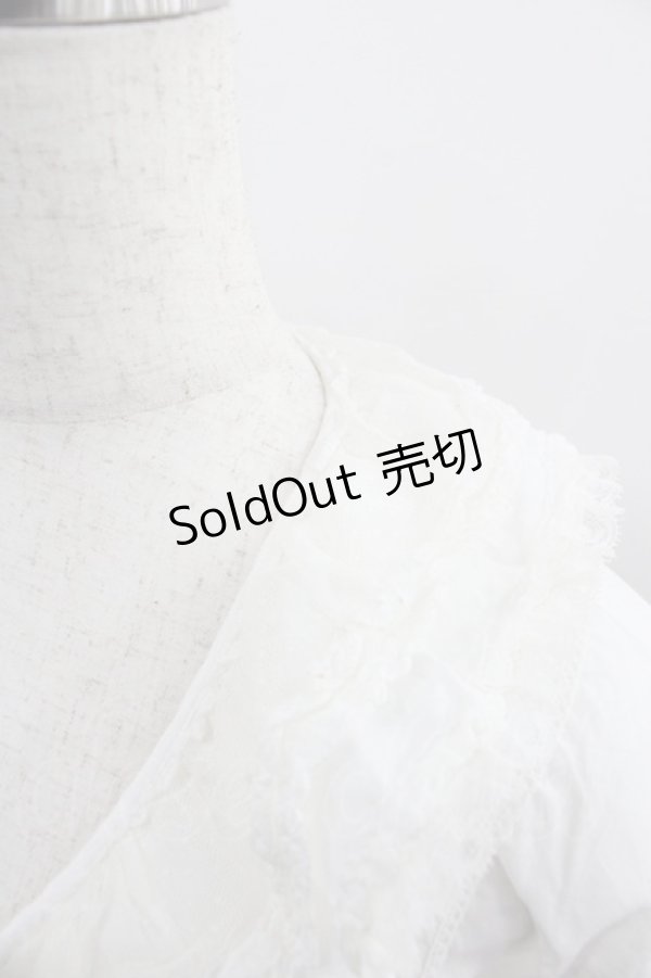 画像3: PINK HOUSE / チュールレースオーバーブラウス  ホワイト I-25-12-06-015-LO-BL-SA-ZI (3)