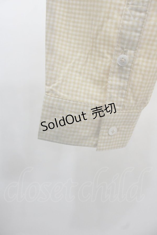 画像3: PINK HOUSE / ギンガムチェックフリルフード付きブラウス  イエロー I-25-12-06-018-LO-BL-SA-ZI (3)