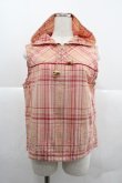 画像1: PINK HOUSE / マドラスチェックフード付きジップアップトップス  ピンク I-25-12-06-020-LO-TO-SA-ZI (1)