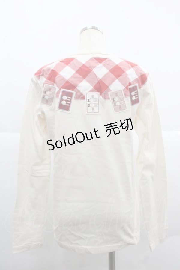 画像2: PINK HOUSE / たれ耳うさぎ刺繍ワッペンカットソー  アイボリー I-25-12-06-021-LO-TO-SA-ZI (2)