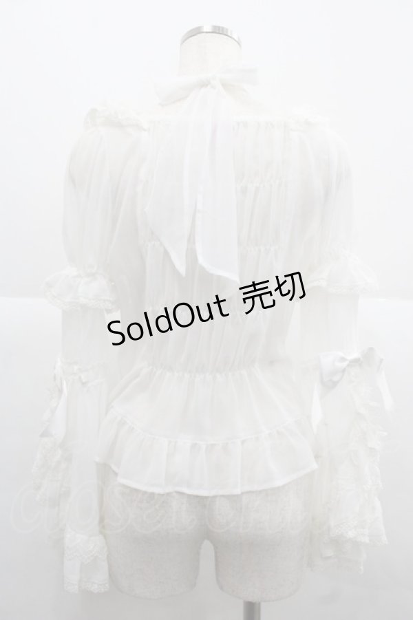 画像2: BABY,THE STARS SHINE BRIGHT / シフォンプリンセスドレスブラウス  白 I-25-12-06-003-BA-BL-SA-ZI (2)