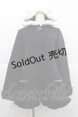 画像: PUTUMAYO / ネコ耳ファーダッフル  ブラック×ホワイト I-25-12-06-024-PT-CO-SA-ZI