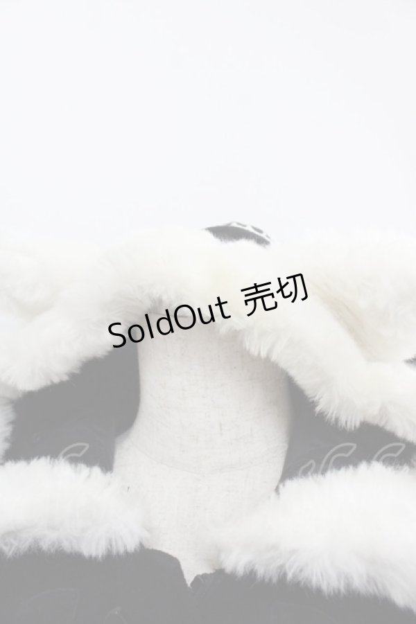 画像4: PUTUMAYO / ネコ耳ファーダッフル  ブラック×ホワイト I-25-12-06-024-PT-CO-SA-ZI (4)