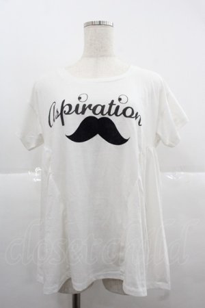 画像: Rydia / ひげさん半袖カットソー  白Ｘ黒 I-25-12-06-027-PU-TO-SA-ZI