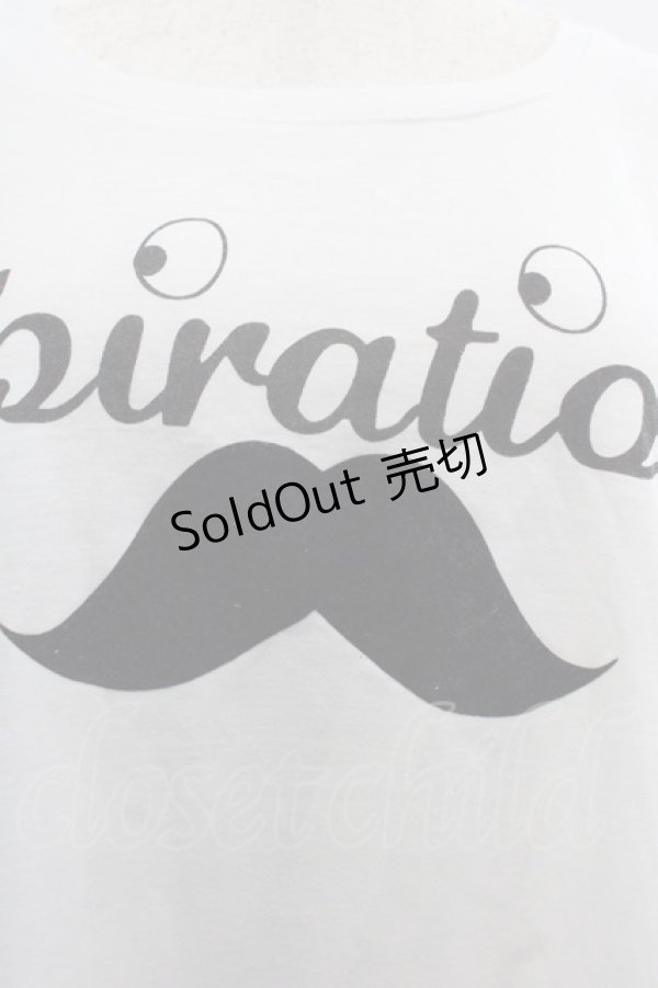 画像3: Rydia / ひげさん半袖カットソー  白Ｘ黒 I-25-12-06-027-PU-TO-SA-ZT194 (3)