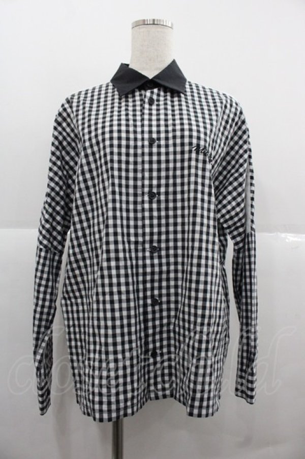 画像1: MILKBOY / ギンガムチェック長袖シャツ  黒Ｘ白チェック I-25-12-06-029-MB-BL-SA-ZI (1)