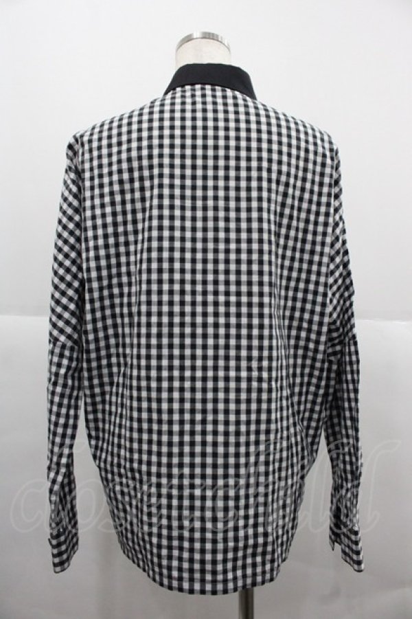 画像2: MILKBOY / ギンガムチェック長袖シャツ  黒Ｘ白チェック I-25-12-06-029-MB-BL-SA-ZI (2)