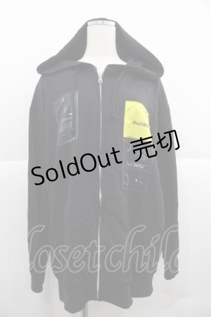 画像: KMK(KINGLY MASK) / パッチワークデザインパーカー  黒Ｘ黄色Ｘ青 I-25-12-06-030-PU-TO-SA-ZI