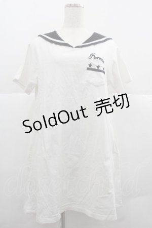 画像: WORLD WIDE LOVE！(Rydia) / セーラー襟半袖カットワンピース  アイボリーｘ黒 I-25-12-06-033-PU-OP-SA-ZI