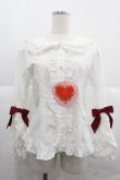 画像1: BABY,THE STARS SHINE BRIGHT / シュガーブーケ〜永遠の乙女の憧れ〜ブラウス  白Ｘ赤 I-25-12-06-005-BA-BL-SA-ZI (1)