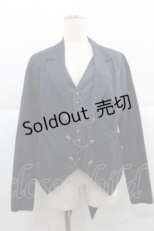 画像: PUTUMAYO / レイヤード燕尾ジャケット  黒 I-25-12-06-034-PT-JA-SA-ZI