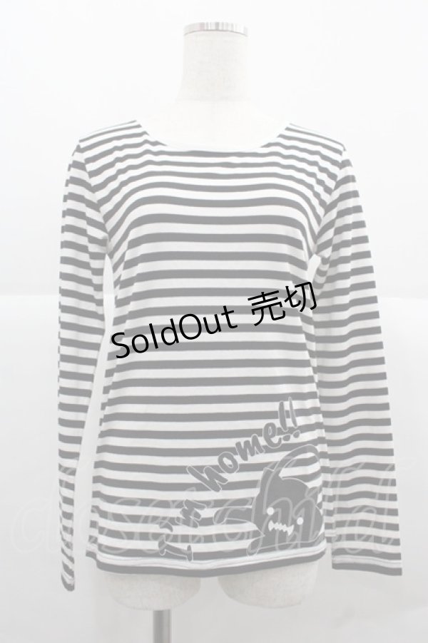 画像1: Rydia / コビニャーボーダーカットソー  黒ｘ白 I-25-12-06-035-PU-TO-SA-ZI (1)