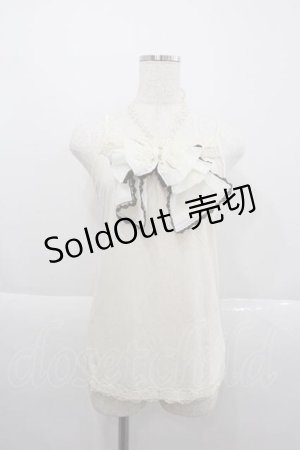 画像: axes femme / ホルター付BIGリボンキャミ M キナリ I-25-12-09-001-AX-TO-SA-ZI