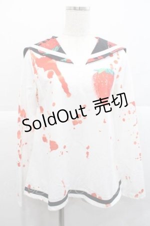 画像: ACDC RAG / イチゴ セーラー  ホワイト I-25-12-09-032-PU-TO-SA-ZI