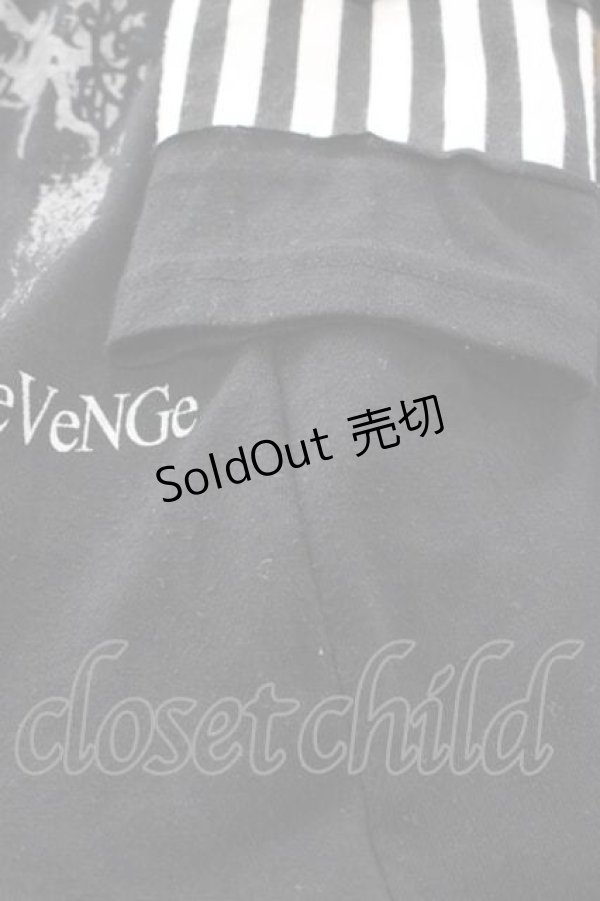 画像4: SEX POT ReVeNGe / シャンデリアプリントパーカー  黒Ｘグレー I-25-12-09-035-SP-TO-SA-ZI (4)