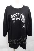 画像1: REFLEM / REFLEMロゴプリントBIG TEE  黒Ｘシルバー I-25-12-09-036-PU-TO-SA-ZI (1)