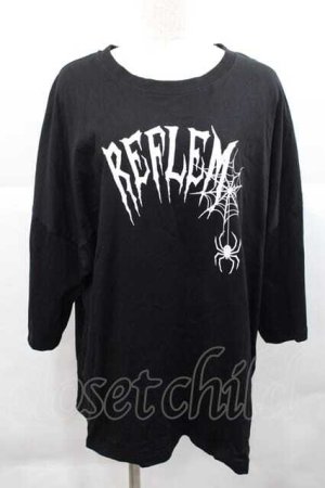画像: REFLEM / REFLEMロゴプリントBIG TEE  黒Ｘシルバー I-25-12-09-036-PU-TO-SA-ZI