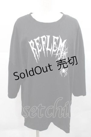 画像: REFLEM / REFLEMロゴプリントBIG TEE  黒Ｘシルバー I-25-12-09-036-PU-TO-SA-ZI