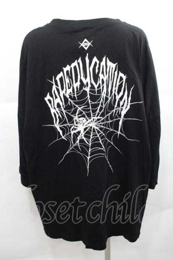 画像2: REFLEM / REFLEMロゴプリントBIG TEE  黒Ｘシルバー I-25-12-09-036-PU-TO-SA-ZI (2)