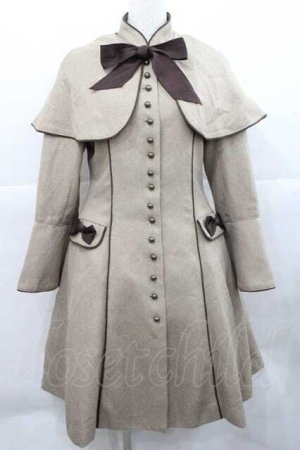 画像: Innocent World / スタンドカラーケープ付きコート M ブラウン I-25-12-09-038-IW-CO-SA-ZI