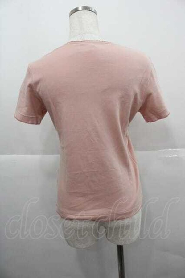 画像2: PINK HOUSE / イノセント・チャーチプリントカットソー  ピンク I-25-12-09-007-LO-TO-SA-ZT237 (2)