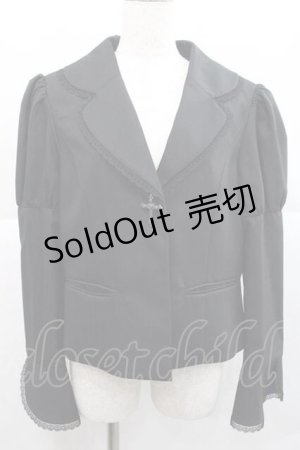 画像: Moi-meme-Moitie / 十字架ボタン比翼ジャケット  黒 I-25-12-09-041-MO-JA-SA-ZI