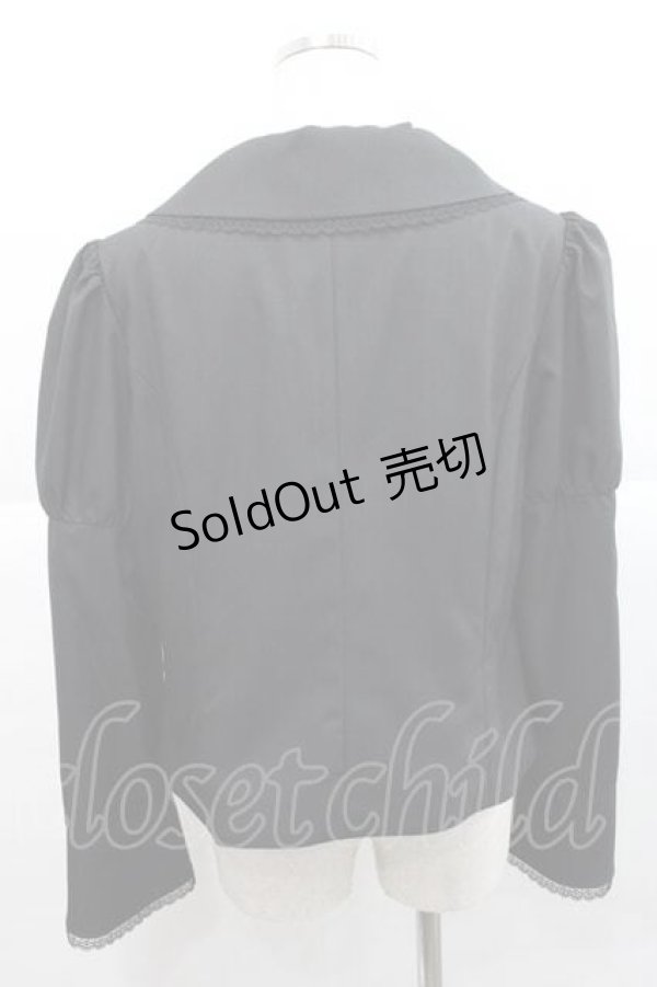 画像2: Moi-meme-Moitie / 十字架ボタン比翼ジャケット  黒 I-25-12-09-041-MO-JA-SA-ZI (2)