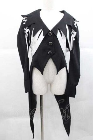 画像: Triple fortune / スケルトンジャケット  黒Ｘ白 I-25-12-09-042-EL-JA-SA-ZI