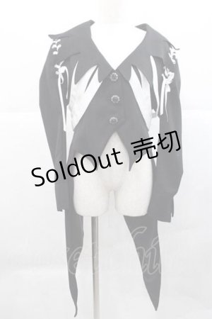 画像: Triple fortune / スケルトンジャケット  黒Ｘ白 I-25-12-09-042-EL-JA-SA-ZI