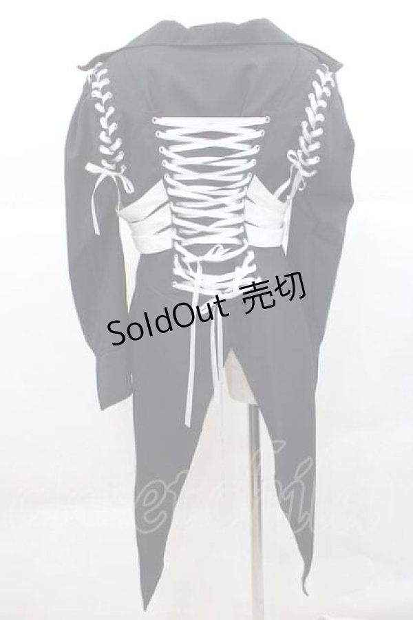 画像2: Triple fortune / スケルトンジャケット  黒Ｘ白 I-25-12-09-042-EL-JA-SA-ZI (2)