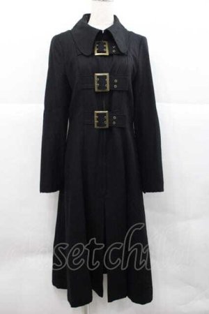 画像: BPN / 3連ベルトロングコート M 黒 I-25-12-09-043-GO-CO-SA-ZI