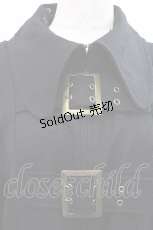 画像3: BPN / 3連ベルトロングコート M 黒 I-25-12-09-043-GO-CO-SA-ZI (3)