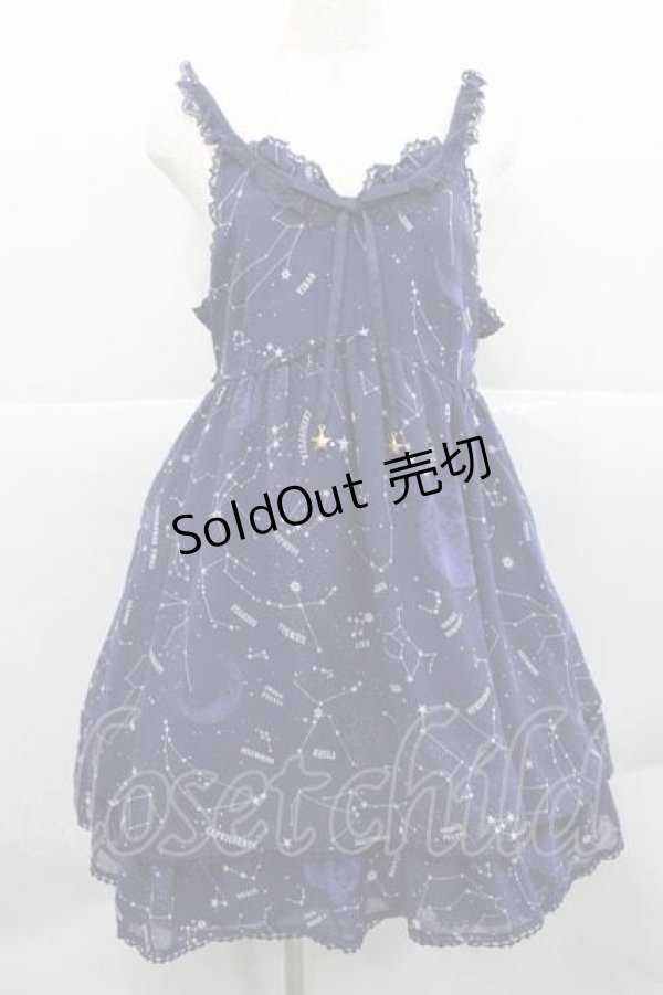 画像1: Angelic Pretty / Cosmicジャンパースカート  ネイビー I-25-12-09-046-AP-OP-SA-ZI (1)