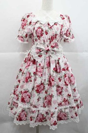 画像: BABY,THE STARS SHINE BRIGHT / シュガーブーケ〜永遠の乙女の憧れ〜柄ワンピース  白 I-25-12-09-049-BA-OP-SA-ZI