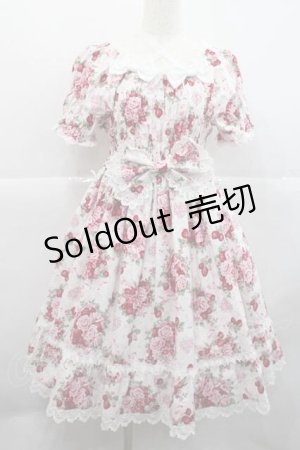 画像: BABY,THE STARS SHINE BRIGHT / シュガーブーケ〜永遠の乙女の憧れ〜柄ワンピース  白 I-25-12-09-049-BA-OP-SA-ZI