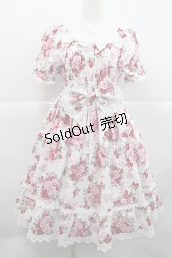 画像1: BABY,THE STARS SHINE BRIGHT / シュガーブーケ〜永遠の乙女の憧れ〜柄ワンピース  白 I-25-12-09-049-BA-OP-SA-ZI (1)