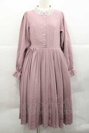 画像: m petit by misako / AM*レースエリプリーツワンピース L ピンクＸ白 I-25-12-09-053-LO-OP-SA-ZI