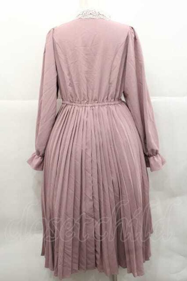 画像2: m petit by misako / AM*レースエリプリーツワンピース L ピンクＸ白 I-25-12-09-053-LO-OP-SA-ZI (2)