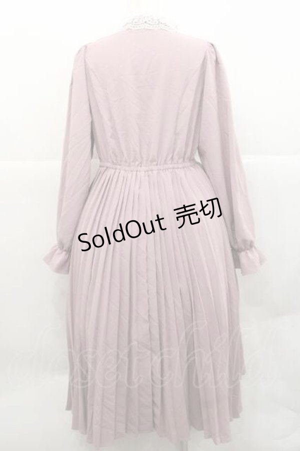 画像2: m petit by misako / AM*レースエリプリーツワンピース L ピンクＸ白 I-25-12-09-053-LO-OP-SA-ZI (2)