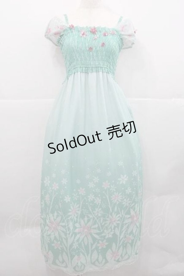 画像1: Secret Honey / サプライズマキシワンピ(Frozen Fever エルサver) 2 グリーン I-25-12-09-054-CA-OP-SA-ZI (1)