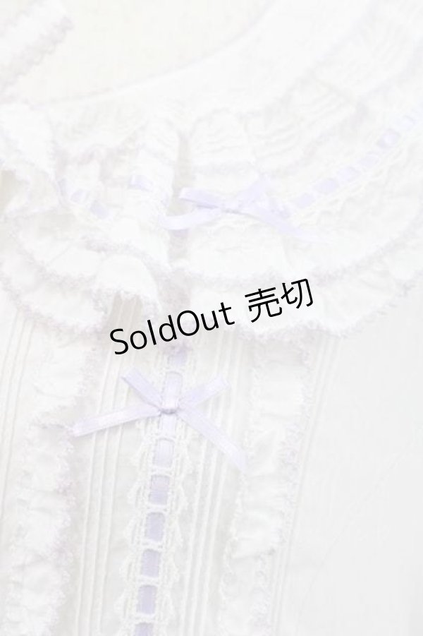 画像4: PINK HOUSE / ハートワッペンパッチワーク使いローンワンピース  白Ｘラベンダー I-25-12-09-057-LO-OP-SA-ZI (4)