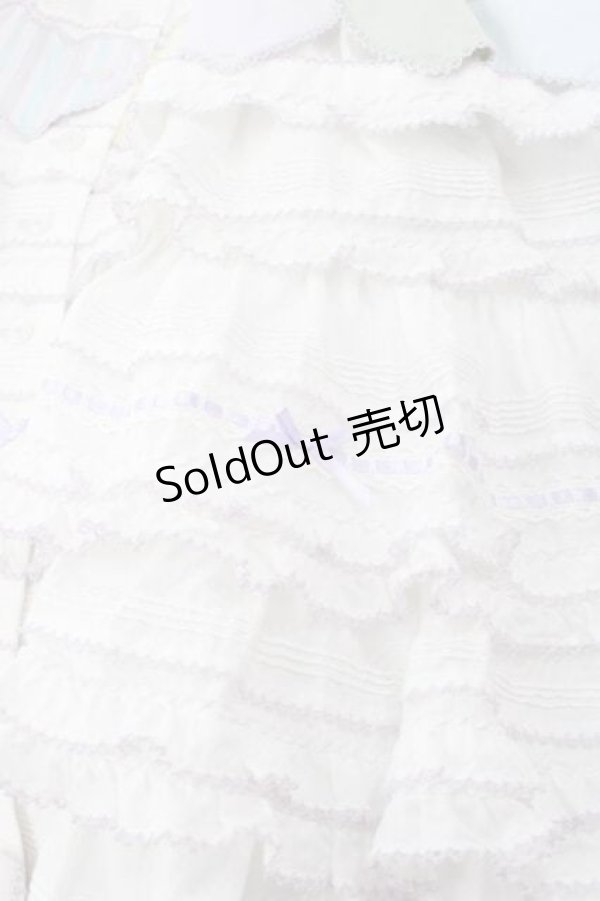 画像7: PINK HOUSE / ハートワッペンパッチワーク使いローンワンピース  白Ｘラベンダー I-25-12-09-057-LO-OP-SA-ZI (7)