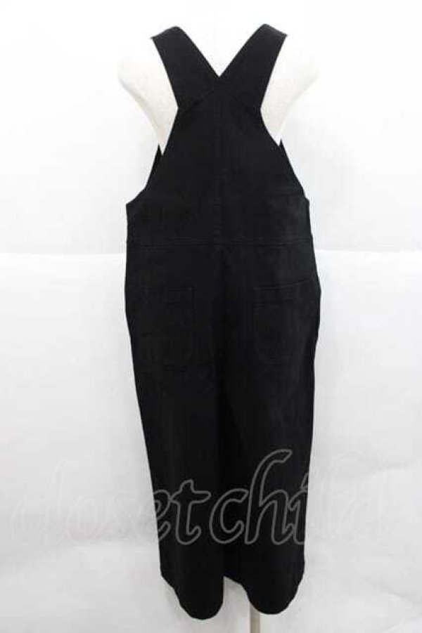 画像2: PINK HOUSE / ロゴプリントオーバーオール  黒Ｘ白 I-25-12-09-058-LO-OP-SA-ZI (2)