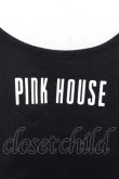 画像3: PINK HOUSE / ロゴプリントジャンパースカート  黒Ｘ白 I-25-12-09-059-LO-OP-SA-ZI (3)